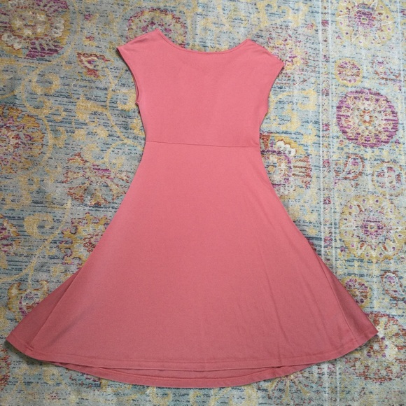 NEW Ripe Maternity A-line Cross Your Heart Dress Dusty Rose Pink Cap Sleeve Knee - Picture 9 of 9